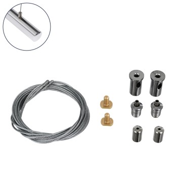 GLOBOSTAR® SUSPENSION 70897 Σύστημα Κρέμασης με 2 Ρυθμιζόμενες Ντίζες & Εξαρτήματα Ειδικό για Προφίλ Αλουμινίου - Μ1 x Π1 x Υ200cm