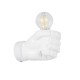 GloboStar® FIST 01137 Μοντέρνο Επιτοίχιο Φωτιστικό Απλίκα Μονόφωτο 1 x E27 IP20 Λευκό Γύψο - Μ15 x Π10 x Υ10cm GloboStar® FIST 01137 Μοντέρνο Επιτοίχιο Φωτιστικό Απλίκα Μονόφωτο 1 x E27 IP20 Λευκό Γύψο - Μ15 x Π10 x Υ10cm