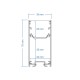GLOBOSTAR® ALP-LINEAR LUMILINE 61765-3M Επιφανειακό / Κρεμαστό / Επιτοίχιο Προφίλ Αλουμινίου με Λευκό Γαλακτερό Πατητό Κάλυμμα για Ταινίες LED IP20 - Γκρι Ανθρακί Ματ - Μ300 x Π3.5 x Υ7cm