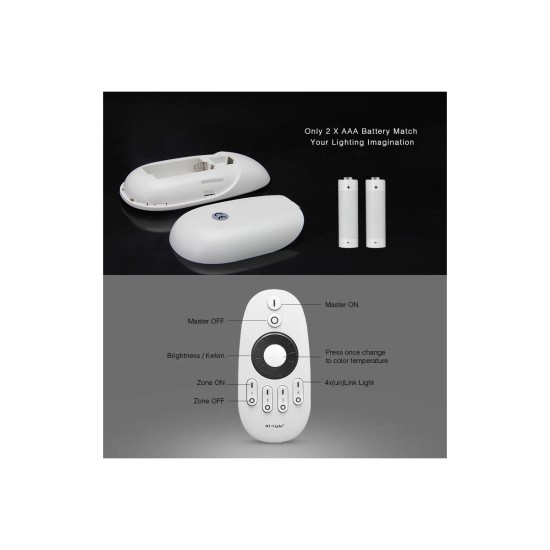 GloboStar® 71402 FUT006 Mi-Light Ασύρματο Χειριστήριο RF 2.4Ghz 4 Group για όλα τα Μονόχρωμα & CCT Mi-BOXER Controller DC 3V 2 x AAA - IP20 Λευκό Μ10.8 x Π5.4 x Υ2cm - 5 Years Warranty GloboStar® 71402 FUT006 Mi-Light Ασύρματο Χειριστήριο RF 2.4Ghz 4 Group για όλα τα Μονόχρωμα & CCT Mi-BOXER Controller DC 3V 2 x AAA - IP20 Λευκό Μ10.8 x Π5.4 x Υ2cm - 5 Years Warranty