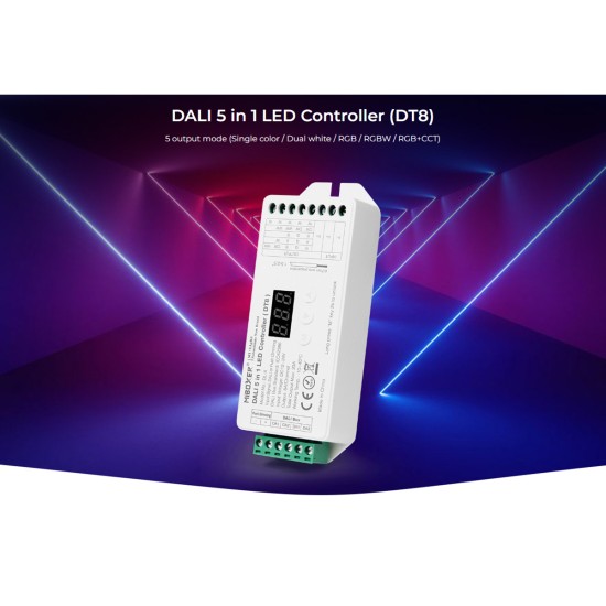 GloboStar® 71423 DL-X Mi-BOXER DC DALI & Push Dimming 5 in 1 High Speed Controller / Dimmer 5 Καναλιών DC 12-24V 5 x 6A 144W - Max 20A 480W - IP20 RGBW+WW Μ13 x Π5 x Υ2.5cm - 5 Years Warranty GloboStar® 71423 DL-X Mi-BOXER DC DALI & Push Dimming 5 in 1 High Speed Controller / Dimmer 5 Καναλιών DC 12-24V 5 x 6A 144W - Max 20A 480W - IP20 RGBW+WW Μ13 x Π5 x Υ2.5cm - 5 Years Warranty