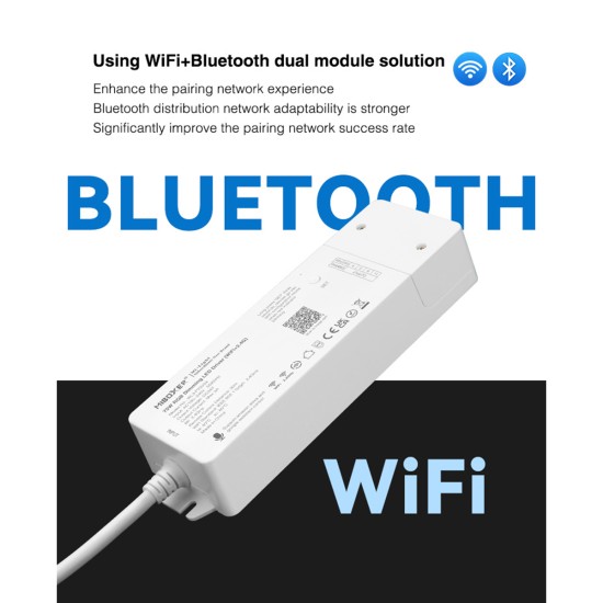 GloboStar® 71439 WL3-P75V24 Mi-BOXER DC Smart Wifi & RF 2.4Ghz & Push Dimming Power Supply Τροφοδοτικό SELV & Controller / Dimmer All in One 3 Καναλιών AC100-240V σε DC 24V 3 x 0.6A 14.4W - Max 3A 75W - IP20 RGB Μ19 x Π5.5 x Υ3.2cm - 5 Years W