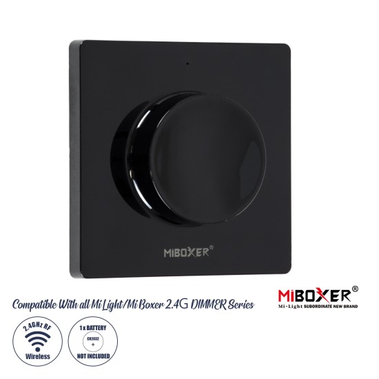 GloboStar® 71444 K1-B Mi-BOXER Ασύρματο Επιτοίχιο Χειριστήριο Dimmer RF 2.4Ghz για όλα τα Μονόχρωμα Mi-BOXER Controller DC 3V 1 x CR2032 - IP20 Μαύρο Μ8.5 x Π8.5 x Υ2.5cm - 5 Years Warranty GloboStar® 71444 K1-B Mi-BOXER Ασύρματο Επιτοίχιο Χειριστήριο Dimmer RF 2.4Ghz για όλα τα Μονόχρωμα Mi-BOXER Controller DC 3V 1 x CR2032 - IP20 Μαύρο Μ8.5 x Π8.5 x Υ2.5cm - 5 Years Warranty