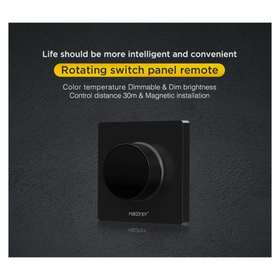 GloboStar® 71444 K1-B Mi-BOXER Ασύρματο Επιτοίχιο Χειριστήριο Dimmer RF 2.4Ghz για όλα τα Μονόχρωμα Mi-BOXER Controller DC 3V 1 x CR2032 - IP20 Μαύρο Μ8.5 x Π8.5 x Υ2.5cm - 5 Years Warranty GloboStar® 71444 K1-B Mi-BOXER Ασύρματο Επιτοίχιο Χειριστήριο Dimmer RF 2.4Ghz για όλα τα Μονόχρωμα Mi-BOXER Controller DC 3V 1 x CR2032 - IP20 Μαύρο Μ8.5 x Π8.5 x Υ2.5cm - 5 Years Warranty