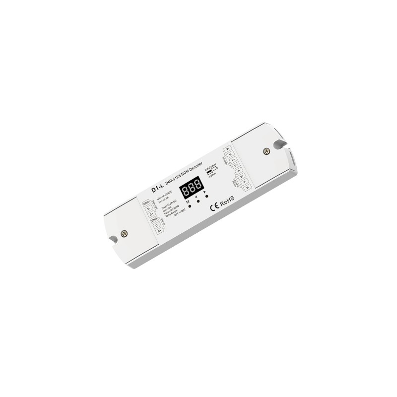 GloboStar® 71446 D1-L SKYDANCE DC DMX & RDM Dimmer High Speed Controller / Decoder 1 Καναλιού DC 12-24V 1 x 15.5A 360W - Max 15.5A 360W - IP20 Μ17 x Π5 x Υ2.5cm - 5 Years Warranty