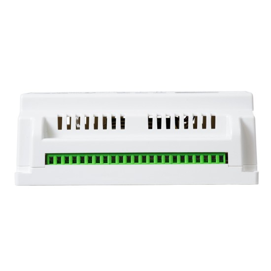 GloboStar® 71450 D24 SKYDANCE DC DMX & RDM Dimmer Din Rail Ράγας High Speed Controller / Decoder 24 Καναλιών DC 12-24V 24 x 3A 72W - Max 72.5A 1740W - IP20 Μ16 x Π9 x Υ6cm - 5 Years Warranty