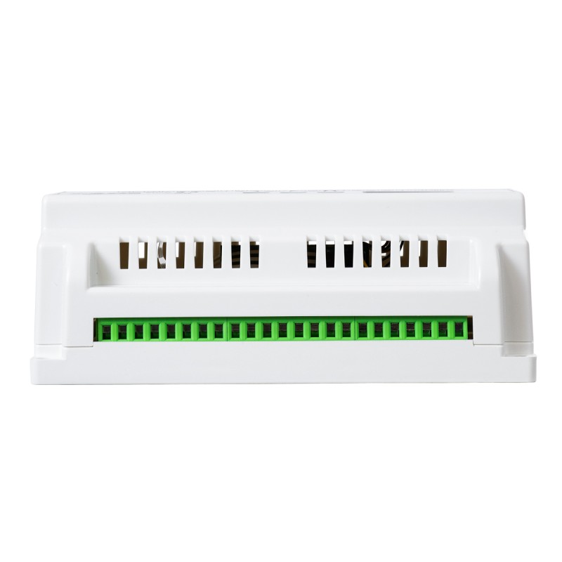 GloboStar® 71450 D24 SKYDANCE DC DMX & RDM Dimmer Din Rail Ράγας High Speed Controller / Decoder 24 Καναλιών DC 12-24V 24 x 3A 72W - Max 72.5A 1740W - IP20 Μ16 x Π9 x Υ6cm - 5 Years Warranty