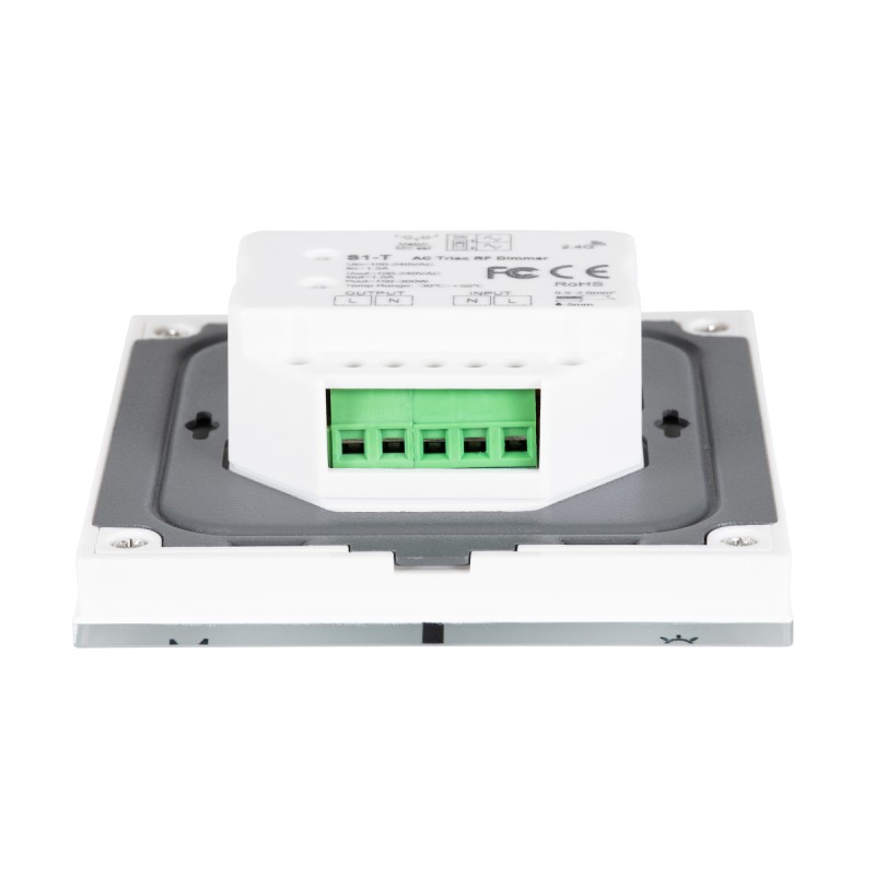 GloboStar® 71452 S1-T SKYDANCE AC Smart RF 2.4Ghz & Αφής - Touch Triac Dimming AC100-240V σε AC100-240V 1 x 1.5A 360W - Max 1.5A 360W - IP20 - Λευκό Σώμα - Μ8.5 x Π8.5 x Υ3.2cm - 5 Years Warranty