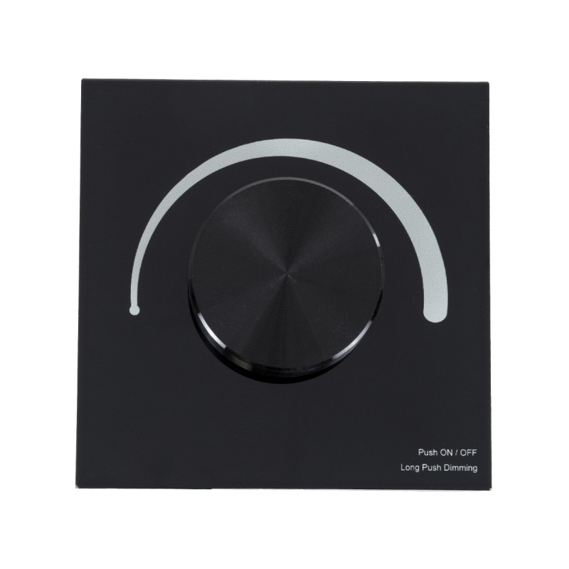 GloboStar® 71455 S1-K SKYDANCE AC Smart RF 2.4Ghz & Ροοστάτη - Push ON/OFF Triac Dimming AC100-240V σε AC100-240V 1 x 1.5A 360W - Max 1.5A 360W - IP20 - Μαύρο Σώμα - Μ8.5 x Π8.5 x Υ5cm - 5 Years Warranty