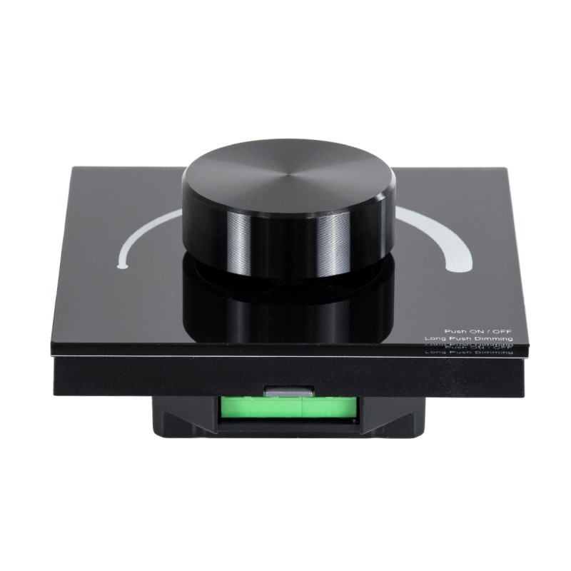 GloboStar® 71455 S1-K SKYDANCE AC Smart RF 2.4Ghz & Ροοστάτη - Push ON/OFF Triac Dimming AC100-240V σε AC100-240V 1 x 1.5A 360W - Max 1.5A 360W - IP20 - Μαύρο Σώμα - Μ8.5 x Π8.5 x Υ5cm - 5 Years Warranty