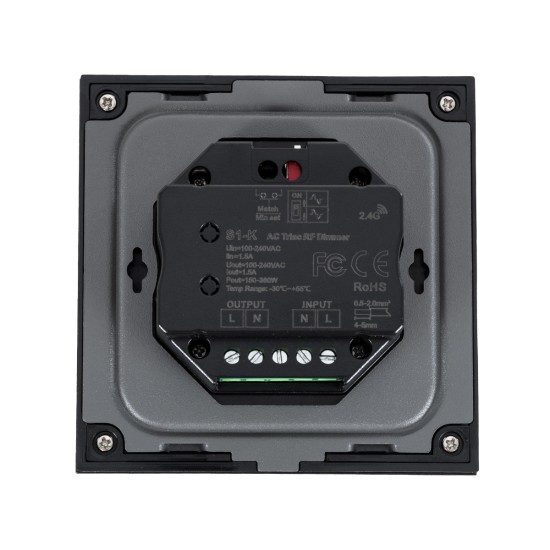GloboStar® 71455 S1-K SKYDANCE AC Smart RF 2.4Ghz & Ροοστάτη - Push ON/OFF Triac Dimming AC100-240V σε AC100-240V 1 x 1.5A 360W - Max 1.5A 360W - IP20 - Μαύρο Σώμα - Μ8.5 x Π8.5 x Υ5cm - 5 Years Warranty GloboStar® 71455 S1-K SKYDANCE AC Smart RF 2.4Ghz & Ροοστάτη - Push ON/OFF Triac Dimming AC100-240V σε AC100-240V 1 x 1.5A 360W - Max 1.5A 360W - IP20 - Μαύρο Σώμα - Μ8.5 x Π8.5 x Υ5cm - 5 Years Warranty