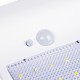 GloboStar® 71467 Αυτόνομο Ηλιακό Φωτιστικό Τοίχου Λευκό LED SMD 4W 550lm με Ενσωματωμένη Μπαταρία 2200mAh - Φωτοβολταϊκό Πάνελ - Βάση Στήριξης - Αισθητήρα Ημέρας-Νύχτας PIR Αισθητήρα Κίνησης Αδιάβροχο IP65 Ψυχρό Λευκό 6000K
