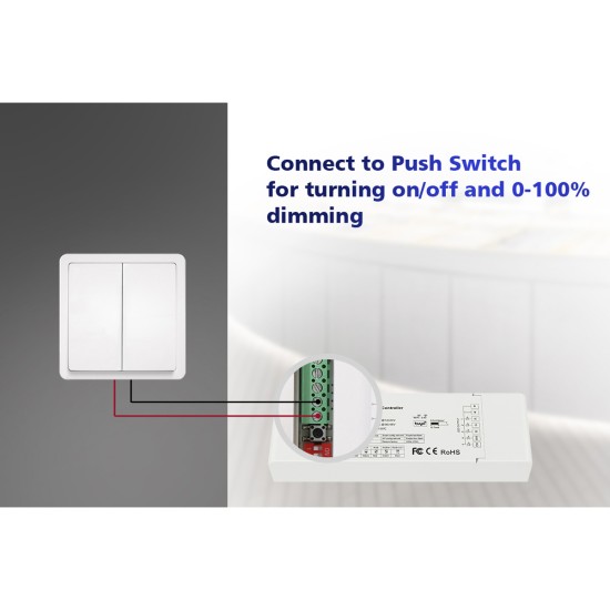 GloboStar® 71470 V5-L SKYDANCE DC WiFi & RF 2.4Ghz Dimmer High Speed Controller 5 Καναλιών DC 12-48V 5 x 6A 288W - Max 30A 1440W - IP20 Μ18 x Π5.7 x Υ2.8cm - 5 Years Warranty GloboStar® 71470 V5-L SKYDANCE DC WiFi & RF 2.4Ghz Dimmer High Speed Controller 5 Καναλιών DC 12-48V 5 x 6A 288W - Max 30A 1440W - IP20 Μ18 x Π5.7 x Υ2.8cm - 5 Years Warranty
