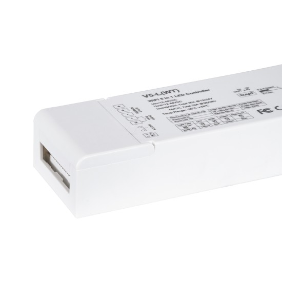GloboStar® 71470 V5-L SKYDANCE DC WiFi & RF 2.4Ghz Dimmer High Speed Controller 5 Καναλιών DC 12-48V 5 x 6A 288W - Max 30A 1440W - IP20 Μ18 x Π5.7 x Υ2.8cm - 5 Years Warranty GloboStar® 71470 V5-L SKYDANCE DC WiFi & RF 2.4Ghz Dimmer High Speed Controller 5 Καναλιών DC 12-48V 5 x 6A 288W - Max 30A 1440W - IP20 Μ18 x Π5.7 x Υ2.8cm - 5 Years Warranty