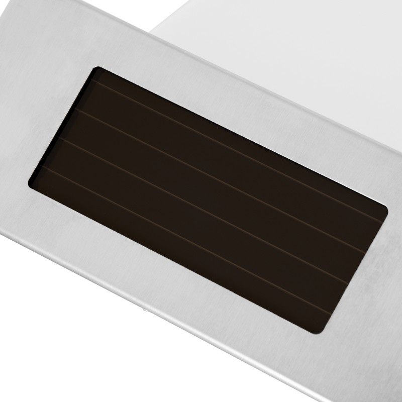 GloboStar® 71485 Αυτόνομο Ηλιακό Φωτιστικό LED SMD 1W 40lm με Ενσωματωμένη Μπαταρία 600mAh - Φωτοβολταϊκό Πάνελ με Αισθητήρα Ημέρας-Νύχτας για Αρίθμηση Διεύθυνσης Δρόμου Αδιάβροχο IP65 Ψυχρό Λευκό 6000K