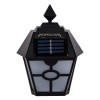 GloboStar® 71494 Αυτόνομο Ηλιακό Φωτιστικό Τοίχου Μαύρο LED SMD 1W 40lm με Ενσωματωμένη Μπαταρία 600mAh - Φωτοβολταϊκό Πάνελ με Αισθητήρα Ημέρας-Νύχτας IP65 Ψυχρό Λευκό 6000K