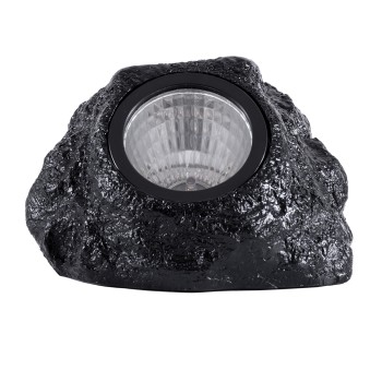 GLOBOSTAR® ROCHLIGHT 71509 Διακοσμητικό Φωτιστικό Κήπου LED 1W 40lm 120° DC 5V με Φωτοβολταϊκό Panel 5V 0.1W & Επαναφορτιζόμενη Μπαταρία Li-ion 3.2V 600mAh Αδιάβροχο IP65 Θερμό Λευκό 2700K - Μ15 x Π12 x Υ10cm - 2 Χρόνια Εγγύηση