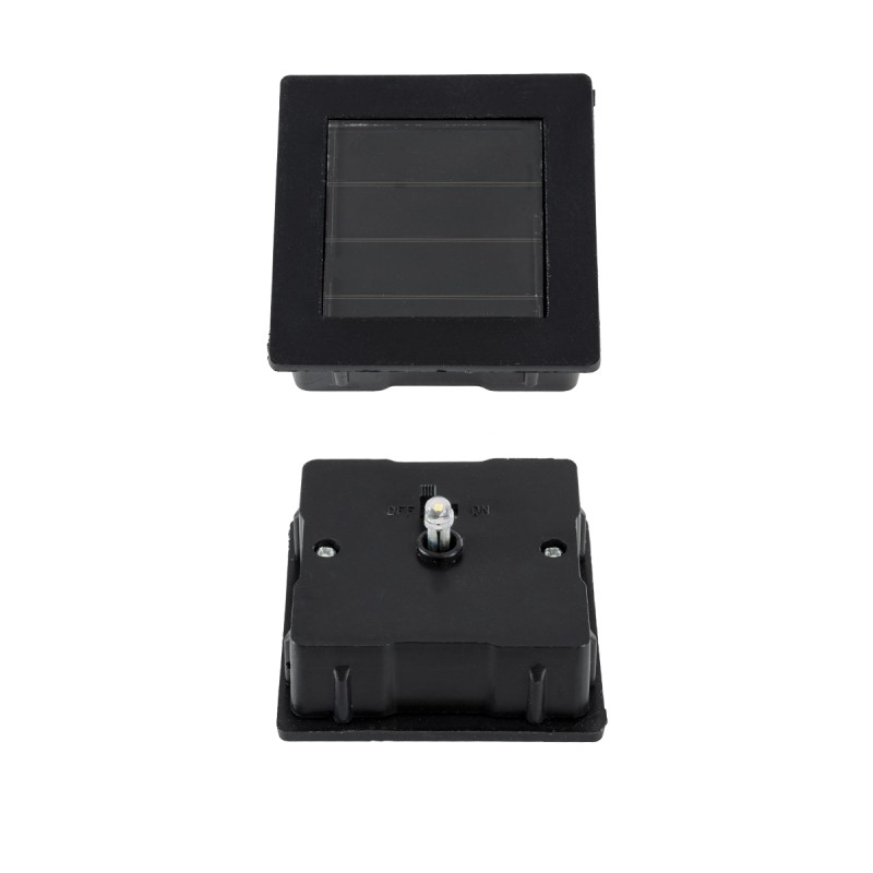 GloboStar® TRIBAL 71525 ΣΕΤ 4 Τεμαχίων Αυτόνομα Ηλιακά Φωτιστικά LED SMD 0.80W/Τεμ. 80lm/Τεμ. με Ενσωματωμένη Μπαταρία 600mAh - Φωτοβολταϊκό Πάνελ με Αισθητήρα Ημέρας-Νύχτας Αδιάβροχο IP65 Φανάρι Κήπου Τετράγωνο Ψυχρό Λευκό 6000K Μ6 x Π6 x Υ18cm - 1 Χρόνo