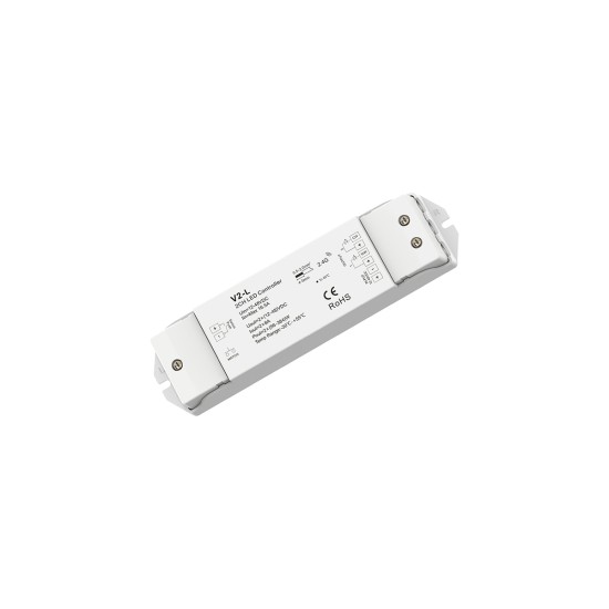 GloboStar® 71565 V2-L SKYDANCE DC RF 2.4Ghz Dimmer High Speed Controller & Push Dimming 2 Κανάλια DC 12-48V 2 x 8A 384W - Max 16.5A 384W - IP20 Μ17.5 x Π4.5 x Υ2.5cm - 5 Years Warranty