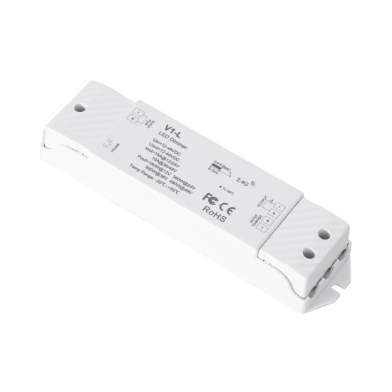 GloboStar® 71568 V1-L SKYDANCE DC RF 2.4Ghz Dimmer High Speed Controller & Push Dimming 1 Κανάλι DC 12-48V 1 x 15A 480W - Max 15A 480W - IP20 Μ17.5 x Π4.5 x Υ2.5cm - 5 Years Warranty GloboStar® 71568 V1-L SKYDANCE DC RF 2.4Ghz Dimmer High Speed Controller & Push Dimming 1 Κανάλι DC 12-48V 1 x 15A 480W - Max 15A 480W - IP20 Μ17.5 x Π4.5 x Υ2.5cm - 5 Years Warranty