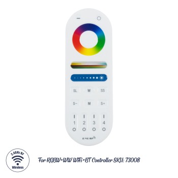 GLOBOSTAR® MiBoxer-FUT092 73007 RF 2.4G Ασύρματο Χειριστήριο Αφής 4 Ζωνών για όλα τα Πολύχρωμα RGBW+WW MiBoxer & MiLight Controller DC3V 2 x AAA IP20 - RF 2.4G - Μ15 x Π5 x Υ1.7cm - 3 Χρόνια Εγγύηση