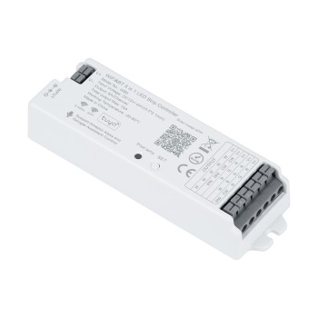 GLOBOSTAR® TUYA-WB5 73008 DC WiFi & Bluetooth Master Dimmer / Controller Υψηλής Ταχύτητας με 5 x 6A 72W Κανάλια DC 12-24V 15A 360W Max IP20 - WiFi & Bluetooth - Μ12.2 x Π3.8 x Υ2.2cm - 5 Χρόνια Εγγύηση