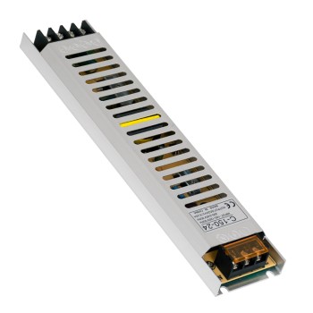 GLOBOSTAR® LUMISLIM 73016 Τροφοδοτικό/Μετασχηματιστής PELV 150W 6.25A DC 24V IP20 - AC 220-240V σε DC 24V - Μ25.2 x Π5.4 x Υ2.1cm - 3 Χρόνια Εγγύηση