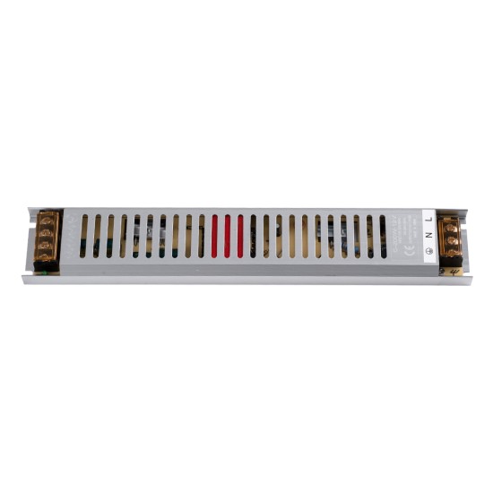 GloboStar® 73028 Μεταλλικό Τροφοδοτικό PELV Ultra Slim για Προϊόντα LED 200W 16.5A - AC 220-240V σε DC 12V - IP20 L31 x W5.4 x H2.3cm - 3 Χρόνια Εγγύηση