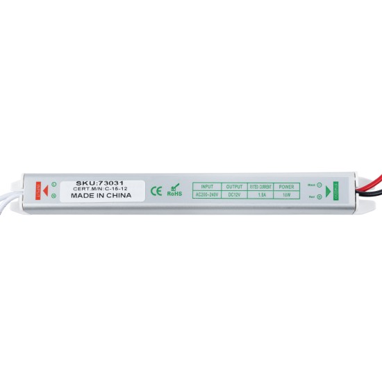 GloboStar® 73031 Μεταλλικό Τροφοδοτικό PELV Ultra Slim για Προϊόντα LED 18W 1.5A - AC 220-240V σε DC 12V - IP20 Μ1.8 x Π1.8 x Υ17.5cm - 3 Χρόνια Εγγύηση GloboStar® 73031 Μεταλλικό Τροφοδοτικό PELV Ultra Slim για Προϊόντα LED 18W 1.5A - AC 220-240V σε DC 12V - IP20 Μ1.8 x Π1.8 x Υ17.5cm - 3 Χρόνια Εγγύηση