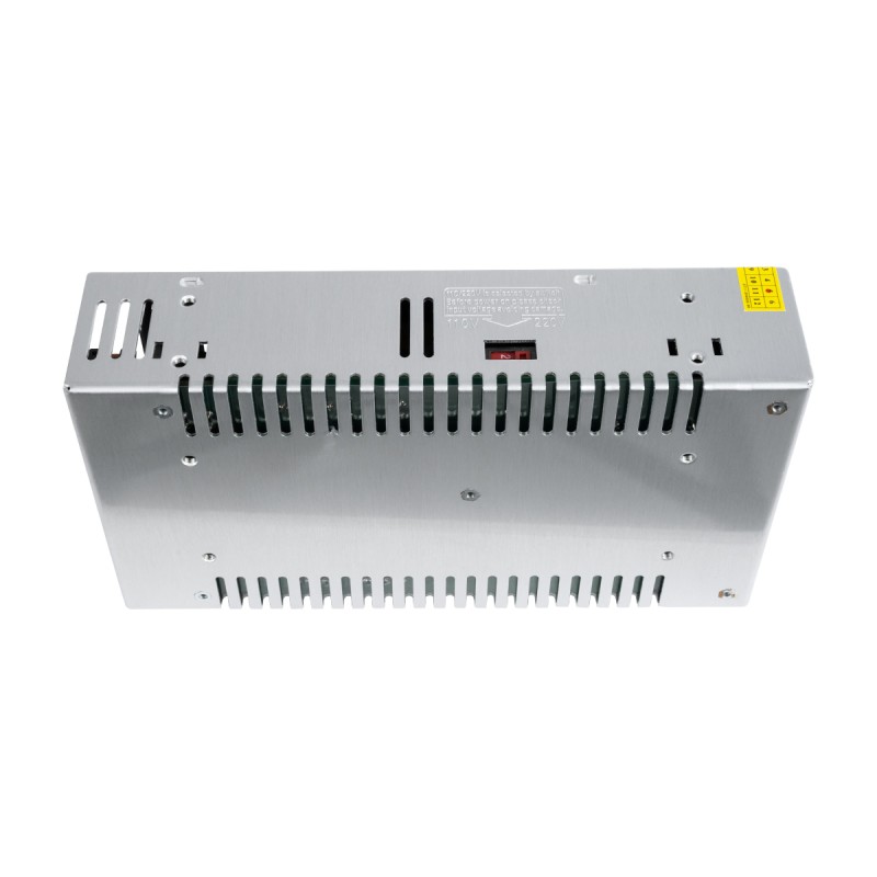 GloboStar® 73038 Μεταλλικό Τροφοδοτικό PELV για Προϊόντα LED 500W 41.6A - AC 220-240V σε DC 12V - IP20 Μ21 x Π11 x Υ5cm - 2 Χρόνια Εγγύηση