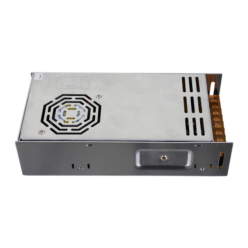 GLOBOSTAR® LUMIVOLT 73046 Τροφοδοτικό/Μετασχηματιστής PELV 400W 16.6A DC 24V IP20 - AC 220-240V σε DC 24V / Ρυθμιζόμενo από DC 22.5V έως DC 25.5V - Μ20 x Π10 x Υ5cm - 3 Χρόνια Εγγύηση