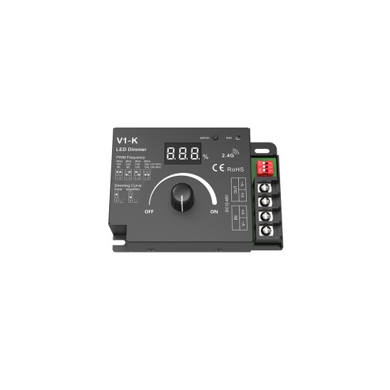 GloboStar® 73117 V1-K SKYDANCE DC RF 2.4Ghz Dimmer PWM Frequency Controller 1 Κανάλι DC 12-24V 1 x 20A 480W - Max 20A 480W - IP20 Μ10.7 x Π7.5 x Υ3.8cm - 5 Χρόνια Εγγύηση GloboStar® 73117 V1-K SKYDANCE DC RF 2.4Ghz Dimmer PWM Frequency Controller 1 Κανάλι DC 12-24V 1 x 20A 480W - Max 20A 480W - IP20 Μ10.7 x Π7.5 x Υ3.8cm - 5 Χρόνια Εγγύηση