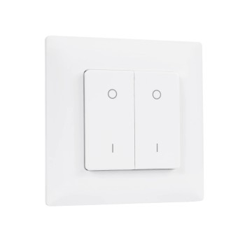 GloboStar® 73122 PF1-2 SKYDANCE Ασύρματο Επιτοίχιο Χειριστήριο 2 Group  RF 2.4Ghz DC3V IP20 - Μ8.5 x Π8.5 x Υ1.7cm - 5 Χρόνια Εγγύηση