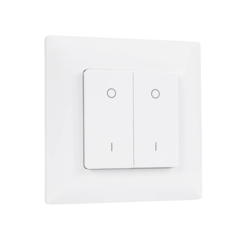 GloboStar® 73122 PF1-2 SKYDANCE Ασύρματο Επιτοίχιο Χειριστήριο 2 Group  RF 2.4Ghz DC3V IP20 - Μ8.5 x Π8.5 x Υ1.7cm - 5 Χρόνια Εγγύηση