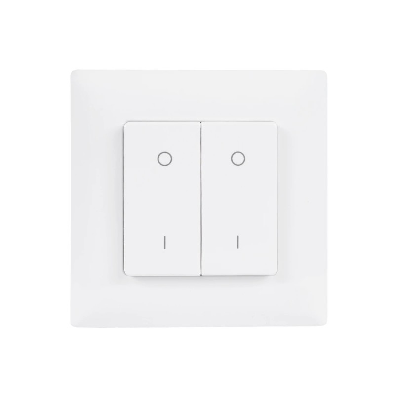 GloboStar® 73122 PF1-2 SKYDANCE Ασύρματο Επιτοίχιο Χειριστήριο 2 Group  RF 2.4Ghz DC3V IP20 - Μ8.5 x Π8.5 x Υ1.7cm - 5 Χρόνια Εγγύηση