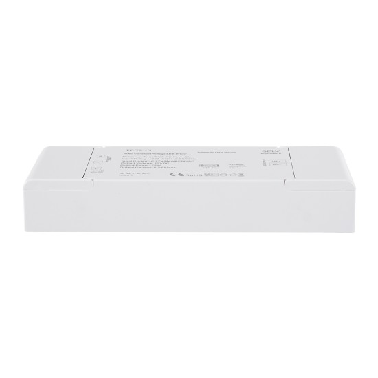 GloboStar® 73129 TE-75-12 SKYDANCE AC Triac Dimmer Push Dimming 1 Κανάλι AC 200-240V 1 x 6.25A 75W - Max 6.25A 75W - IP20 Μ18 x Π5.7 x Υ3cm - 5 Χρόνια Εγγύηση