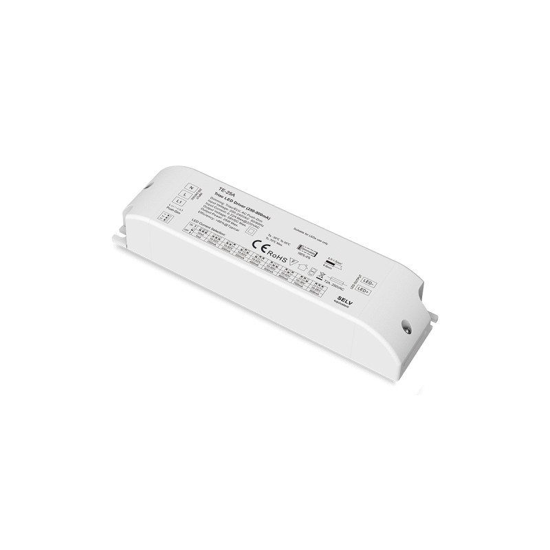 GloboStar® 73134 TE-25A SKYDANCE AC Triac Dimmable Constant Current LED Driver 1 Κανάλι AC 200-240V 1 x 0.22A 25W - Max 0.22A 25W - IP20  Μ17.5 x Π4.4 x Υ3cm - 5 Χρόνια Εγγύηση