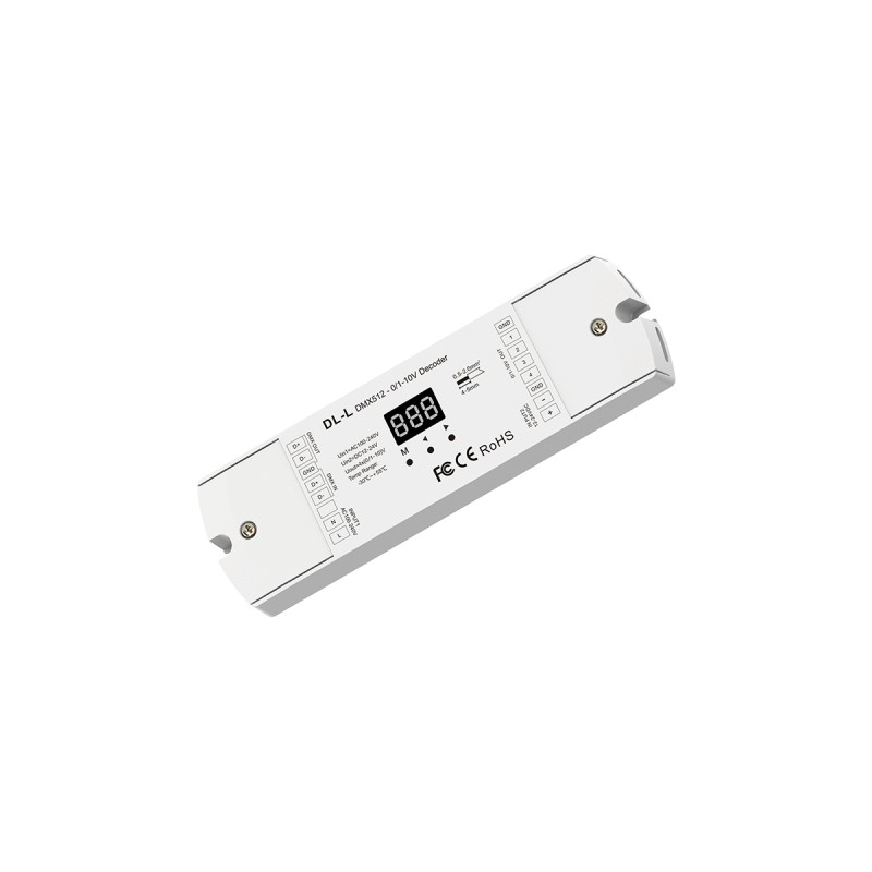 GloboStar® 73140 DL-L SKYDANCE AC DMX512 to 0/1-10V Converter / Decoder 4 Καναλιών - 2 Inputs DC 12-24V ή AC 100-240V - IP20  Μ17 x Π5 x Υ2.5cm - 5 Χρόνια Εγγύηση