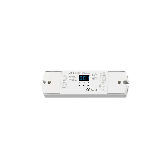 GloboStar® 73142 DS-L SKYDANCE DC RF 2.4Ghz DMX512 to SPI Decoder DC 5-24V - IP20  Μ17 x Π5 x Υ2.5cm - 5 Χρόνια Εγγύηση