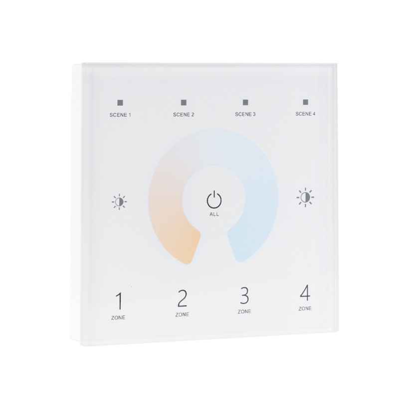 GloboStar® 73160 T12 SKYDANCE Ασύρματο DMX512 Επιτοίχιο Χειριστήριο RF 2.4Ghz 4 Group για όλα τα SKYDANCE DMX512 Controller AC 100-240V Max 0.1A - IP20  Μ8.5 x Π8.5 x Υ3.5cm - 5 Χρόνια Εγγύηση