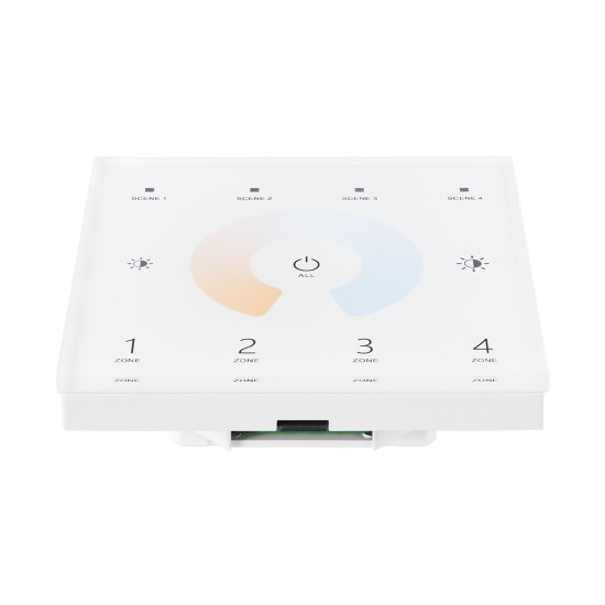 GloboStar® 73160 T12 SKYDANCE Ασύρματο DMX512 Επιτοίχιο Χειριστήριο RF 2.4Ghz 4 Group για όλα τα SKYDANCE DMX512 Controller AC 100-240V Max 0.1A - IP20  Μ8.5 x Π8.5 x Υ3.5cm - 5 Χρόνια Εγγύηση