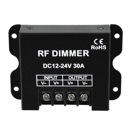 GloboStar® 73310 Ασύρματο LED Dimmer με Χειριστήριο RF 2.4Ghz DC 12-24V 30A Max 720W GloboStar® 73310 Ασύρματο LED Dimmer με Χειριστήριο RF 2.4Ghz DC 12-24V 30A Max 720W