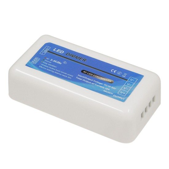 Ασύρματος LED Δέκτης - Receiver Dimmer 2.4G RF για Groups 12v (144w) - 24v (288w) DC GloboStar 73314 Ασύρματος LED Δέκτης - Receiver Dimmer 2.4G RF για Groups 12v (144w) - 24v (288w) DC GloboStar 73314