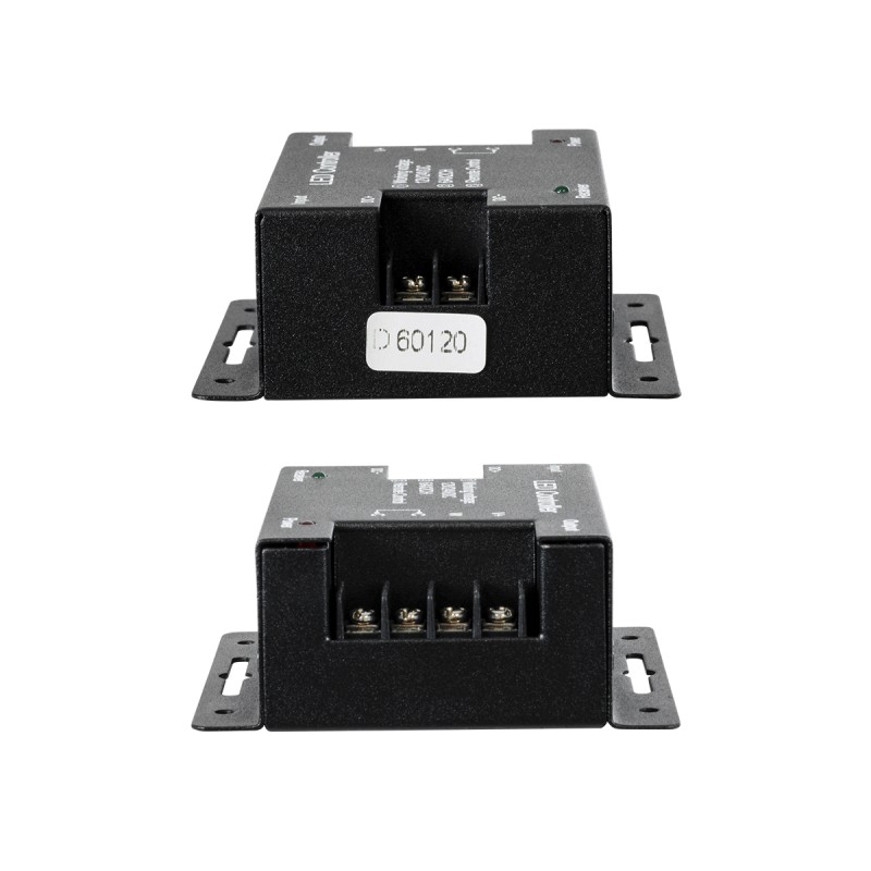 GLOBOSTAR® CCTCONTROLLER 73351 Σετ Dimmer / Controller με RF Ασύρματο Χειριστήριο με 2 x 6A 144W Κανάλια DC 12-24V 12A 288W Max IP20 - RF2.4Ghz SYNC - Μ8.3 x Π8.3 x Υ3.2cm - 2 Χρόνια Εγγύηση