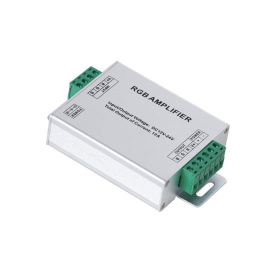 GloboStar® 73392 DC Power & Signal High Speed Amplifier Ενισχυτής Ισχύος & Σήματος Υψηλών Ταχυτήτων 3 Καναλιών DC 12-24V 3 x 4A 96W - Max 12A 288W - IP20 RGB Μ10.5 x Π6.5 x Υ2.5cm - 2 Years Warranty GloboStar® 73392 DC Power & Signal High Speed Amplifier Ενισχυτής Ισχύος & Σήματος Υψηλών Ταχυτήτων 3 Καναλιών DC 12-24V 3 x 4A 96W - Max 12A 288W - IP20 RGB Μ10.5 x Π6.5 x Υ2.5cm - 2 Years Warranty