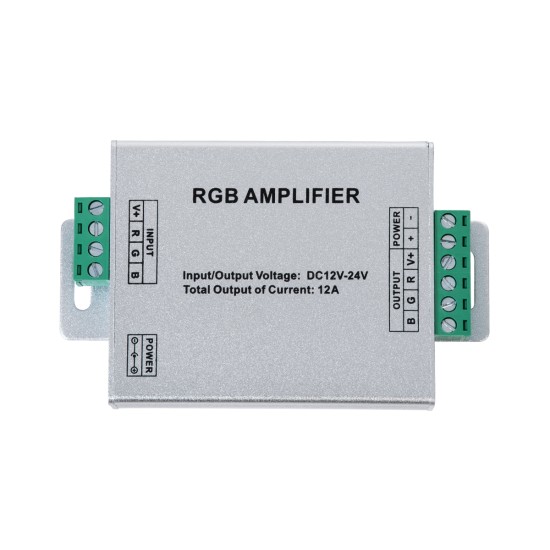 GloboStar® 73392 DC Power & Signal High Speed Amplifier Ενισχυτής Ισχύος & Σήματος Υψηλών Ταχυτήτων 3 Καναλιών DC 12-24V 3 x 4A 96W - Max 12A 288W - IP20 RGB Μ10.5 x Π6.5 x Υ2.5cm - 2 Years Warranty GloboStar® 73392 DC Power & Signal High Speed Amplifier Ενισχυτής Ισχύος & Σήματος Υψηλών Ταχυτήτων 3 Καναλιών DC 12-24V 3 x 4A 96W - Max 12A 288W - IP20 RGB Μ10.5 x Π6.5 x Υ2.5cm - 2 Years Warranty