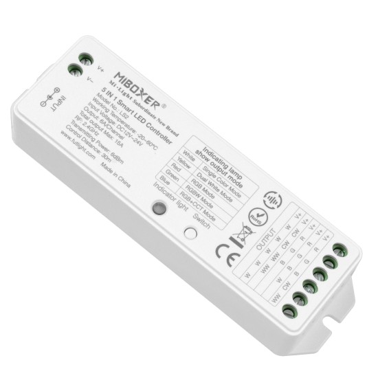 GloboStar® 73422 LS2 Mi-BOXER DC RF 2.4Ghz 5 in 1 Dimmer High Speed Controller / Dimmer 5 Καναλιών DC 12-24V 5 x 3A 72W - Max 15A 360W - IP20 RGBW+WW Μ13 x Π5 x Υ2.5cm - 5 Years Warranty GloboStar® 73422 LS2 Mi-BOXER DC RF 2.4Ghz 5 in 1 Dimmer High Speed Controller / Dimmer 5 Καναλιών DC 12-24V 5 x 3A 72W - Max 15A 360W - IP20 RGBW+WW Μ13 x Π5 x Υ2.5cm - 5 Years Warranty