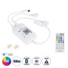 GloboStar® 73431 Ασύρματος Bluetooth LED RGB & Music Controller Sound Activated με Χειριστήριο IR & 2 Εξόδους RGB DC 5-24V Max 100W