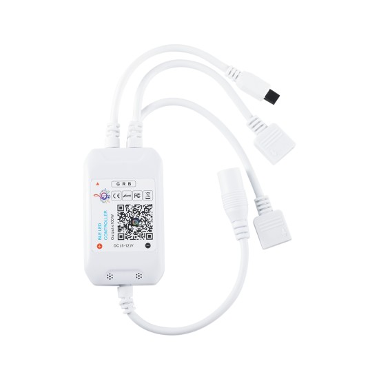 GloboStar® 73431 Ασύρματος Bluetooth LED RGB & Music Controller Sound Activated με Χειριστήριο IR & 2 Εξόδους RGB DC 5-12V Max 100W GloboStar® 73431 Ασύρματος Bluetooth LED RGB & Music Controller Sound Activated με Χειριστήριο IR & 2 Εξόδους RGB DC 5-24V Max 100W