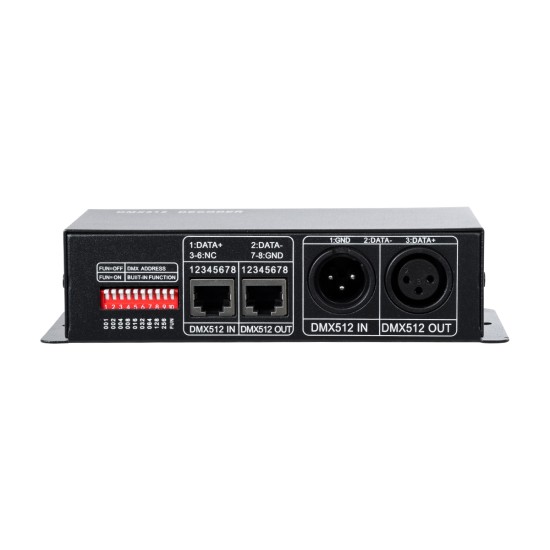 GloboStar® 73490 DC DMX Dimmer High Speed Controller / Decoder 3 Καναλιών DC 12-24V 3 x 8A 192W - Max 24A 576W - IP20 Μ16 x Π9 x Υ6cm - 2 Χρόνια Εγγύηση GloboStar® 73490 DC DMX Dimmer High Speed Controller / Decoder 3 Καναλιών DC 12-24V 3 x 8A 192W - Max 24A 576W - IP20 Μ16 x Π9 x Υ6cm - 2 Χρόνια Εγγύηση